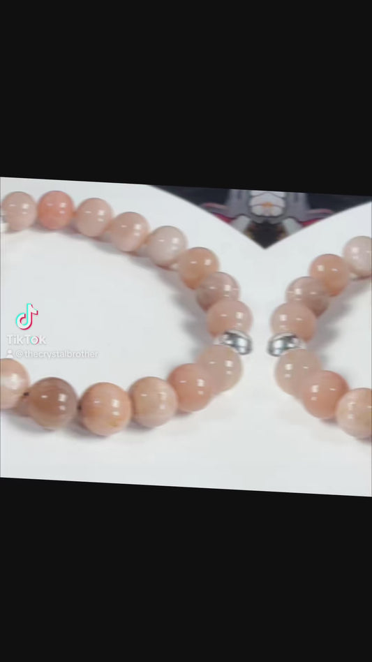 Peach Moonstone Bracelet